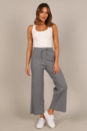 BOTTOMS @Pyrus Knitted Pant - Dark Grey