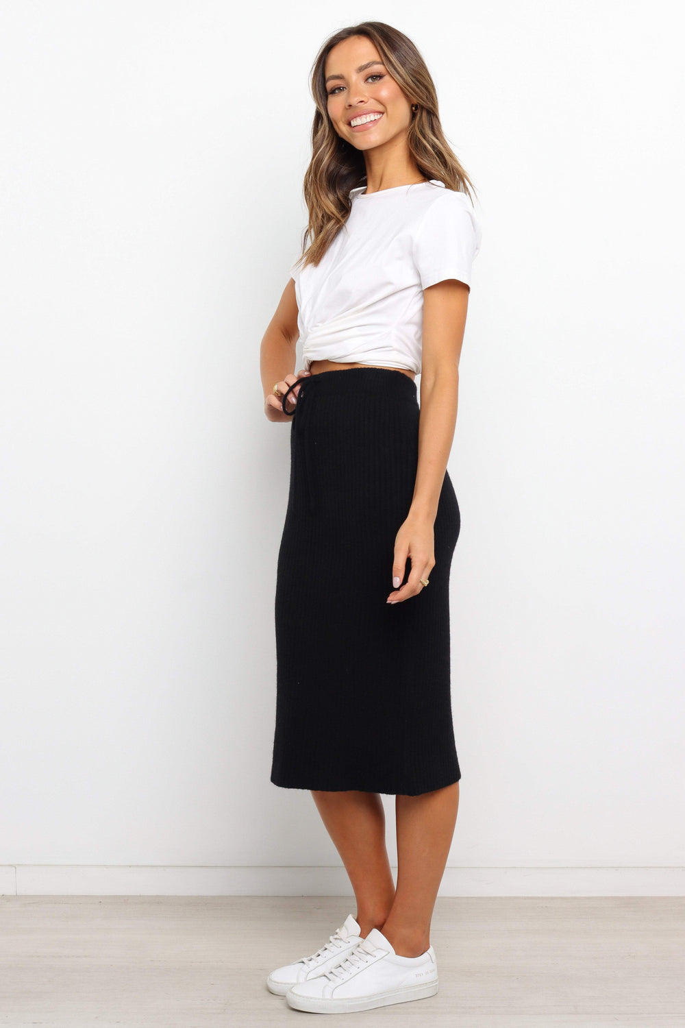 Carly Faux Leather Mini Skirt - Black - Petal & Pup