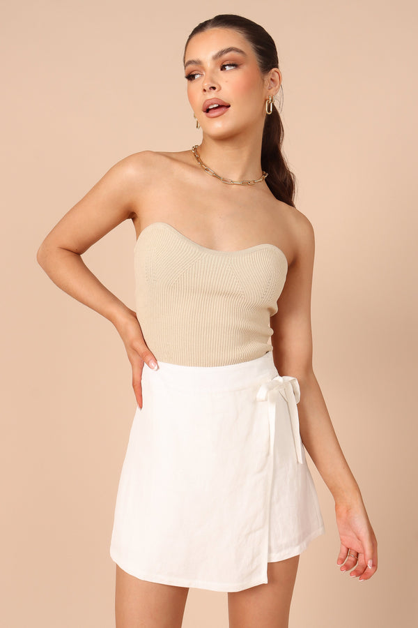 BOTTOMS @Roxy Faux Wrap Skort - Ivory