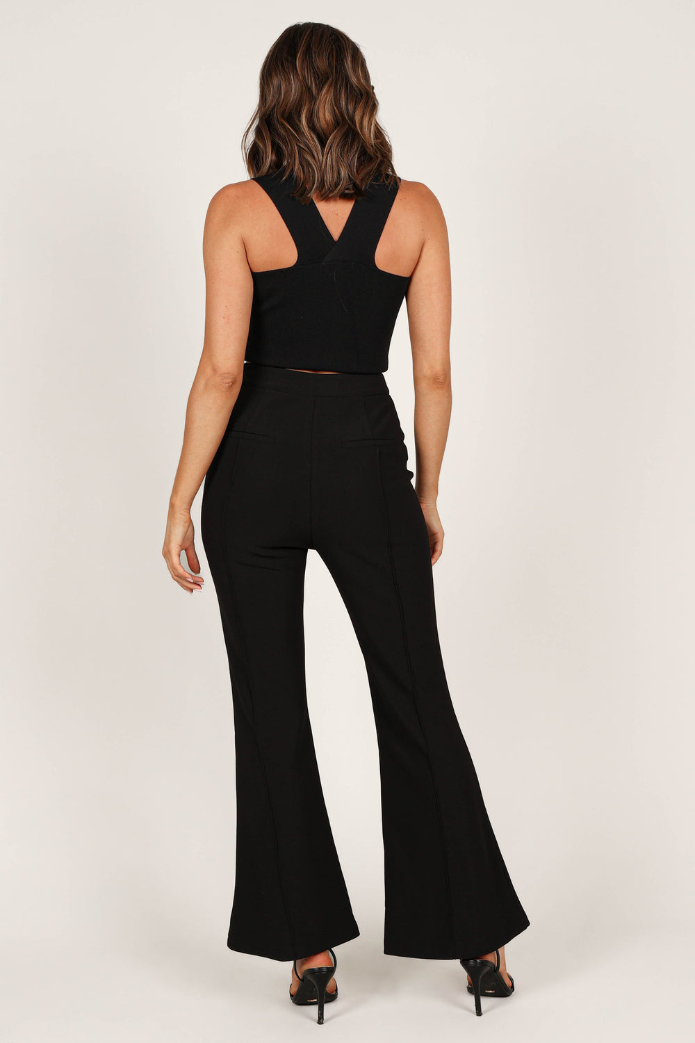 BOTTOMS @Rutherford Flared Ponte Pant - Black