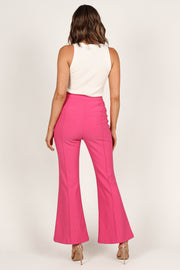 Rutherford Flared Ponte Pant - Fuchsia - Petal & Pup