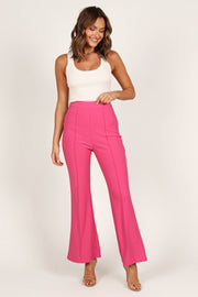 BOTTOMS @Rutherford Flared Ponte Pant - Fuchsia