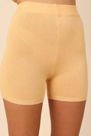 Seeker Knit Bike Shorts - Yellow - Petal & Pup