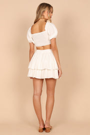 BOTTOMS @Shellie Mini Skirt - White