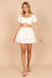 BOTTOMS @Shellie Mini Skirt - White