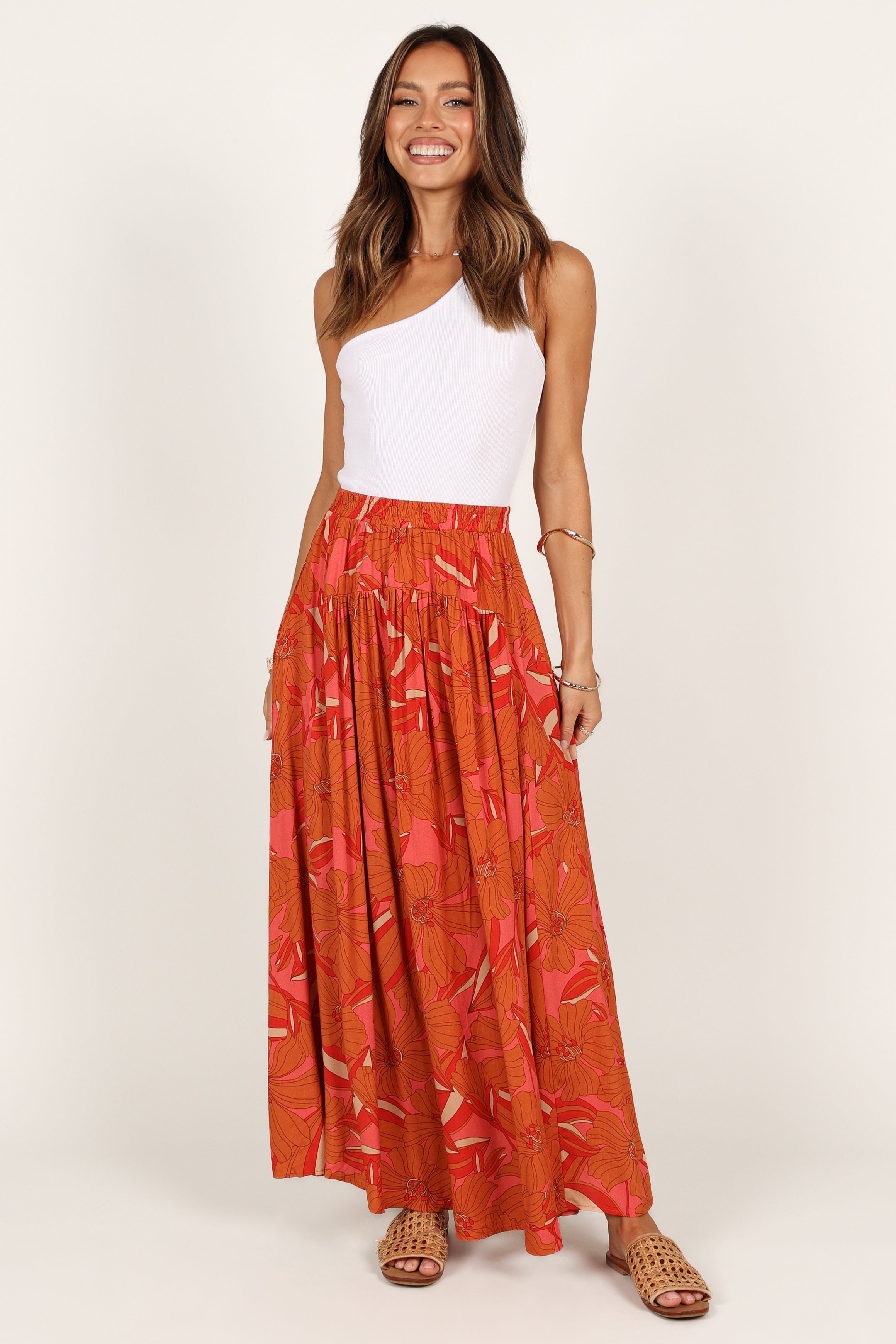 Orange hotsell rust skirt