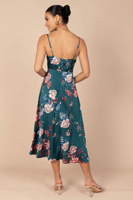 DRESSES Alejandra Cowl Neck Midi Dress - Emerald