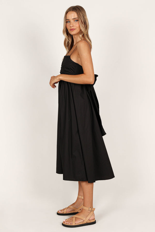 DRESSES @Alice Bow Back Midi Dress - Black