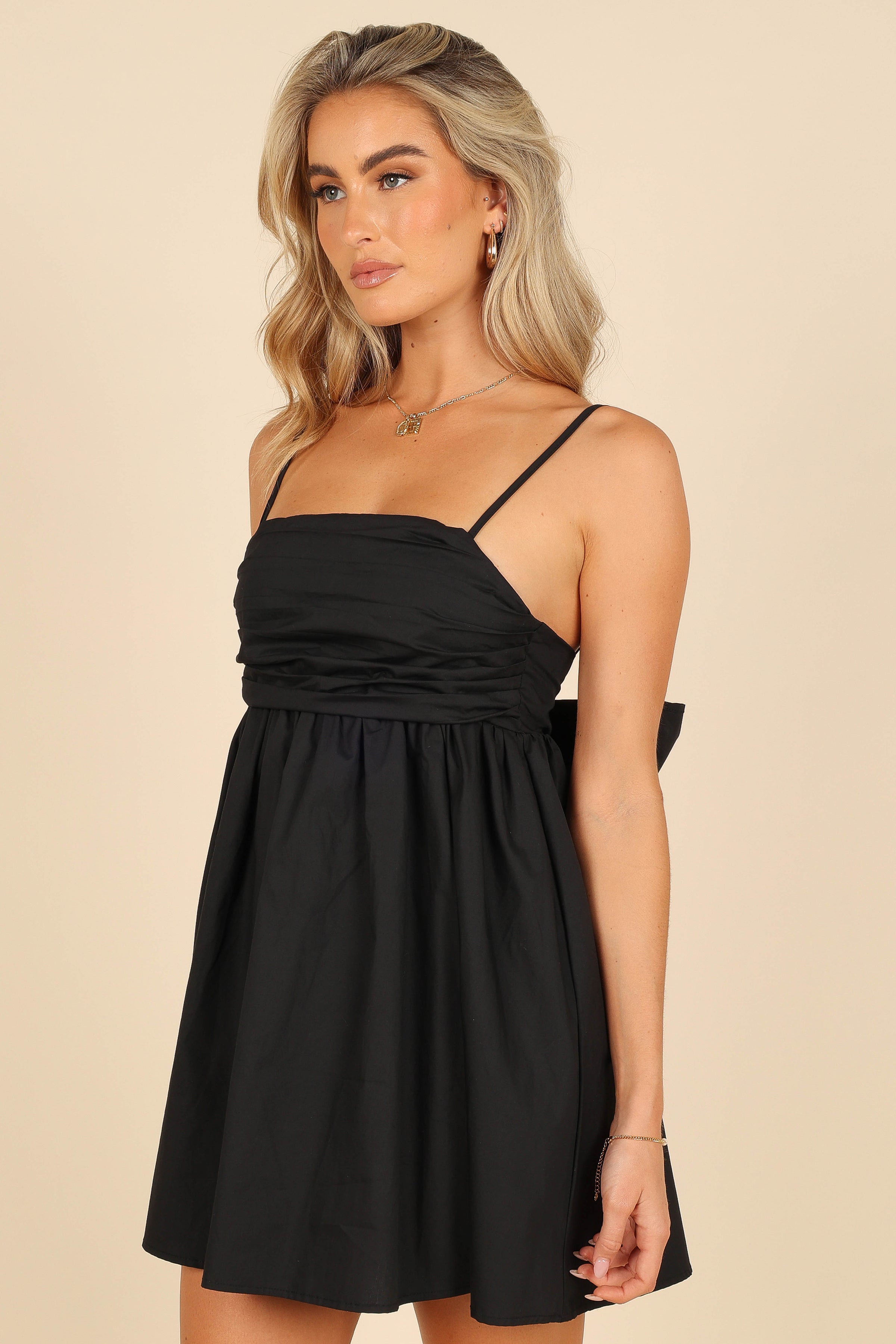 DRESSES @Alice Bow Back Mini Dress - Black (waiting on bulk)