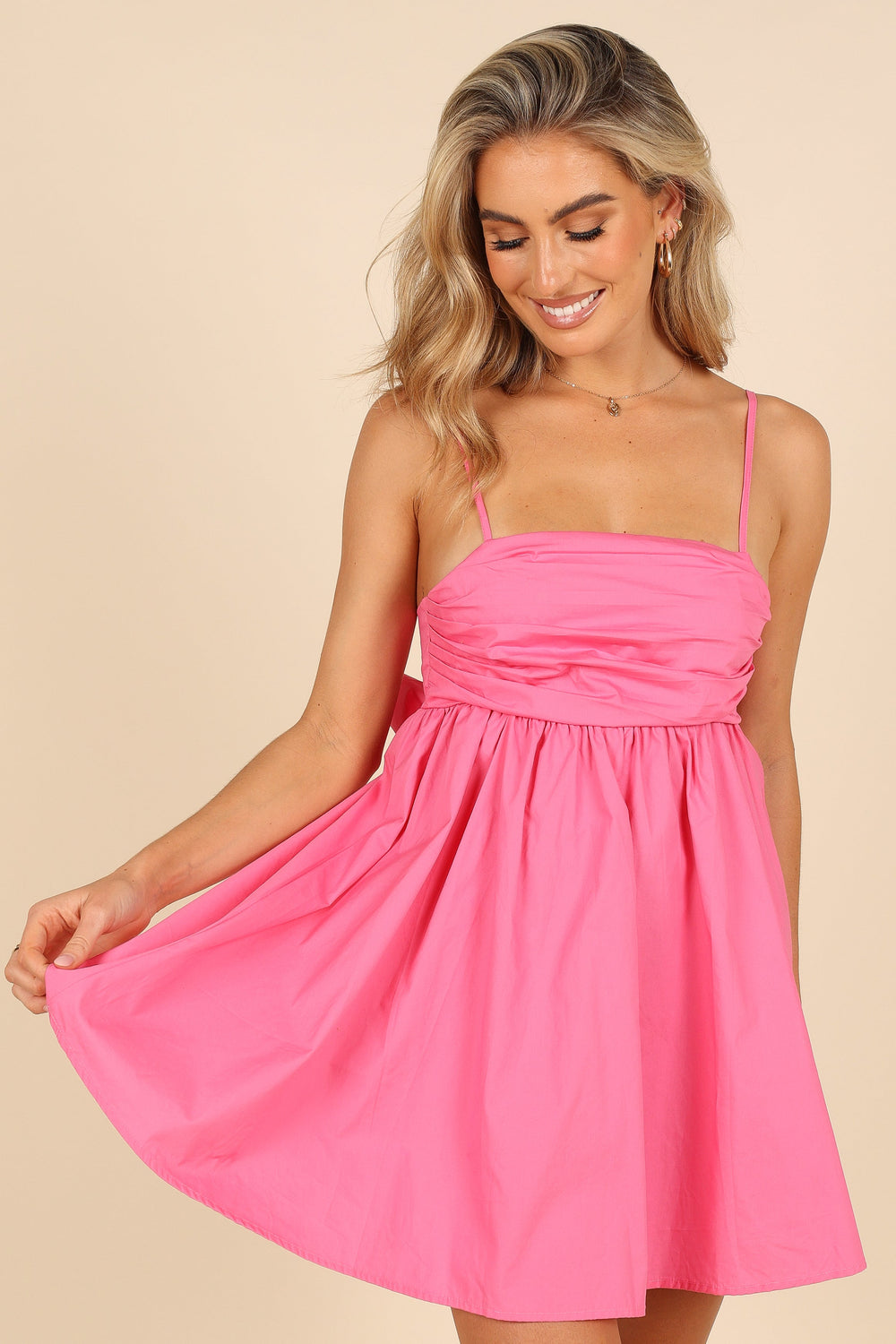 DRESSES @Alice Bow Back Mini Dress - Hot Pink (waiting on bulk)