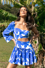 DRESSES @Aliyah Mini Dress - Blue Floral
