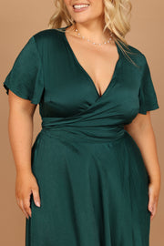 DRESSES Amanda Hi Lo Tie Front Dress - Emerald