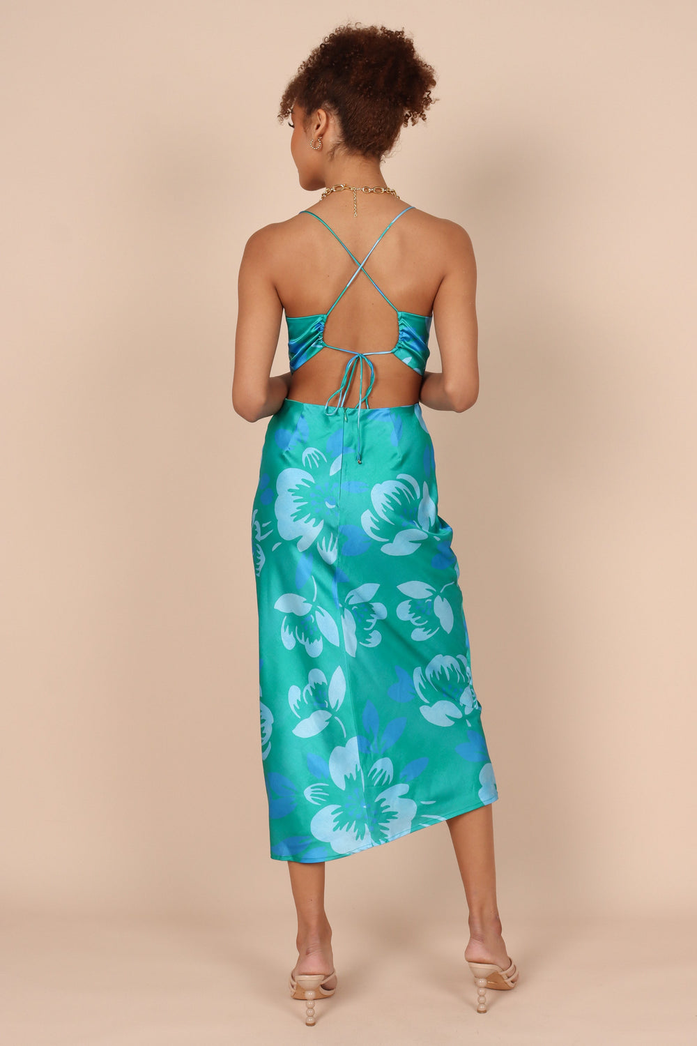 DRESSES @Amisha Midi Dress - Seagreen
