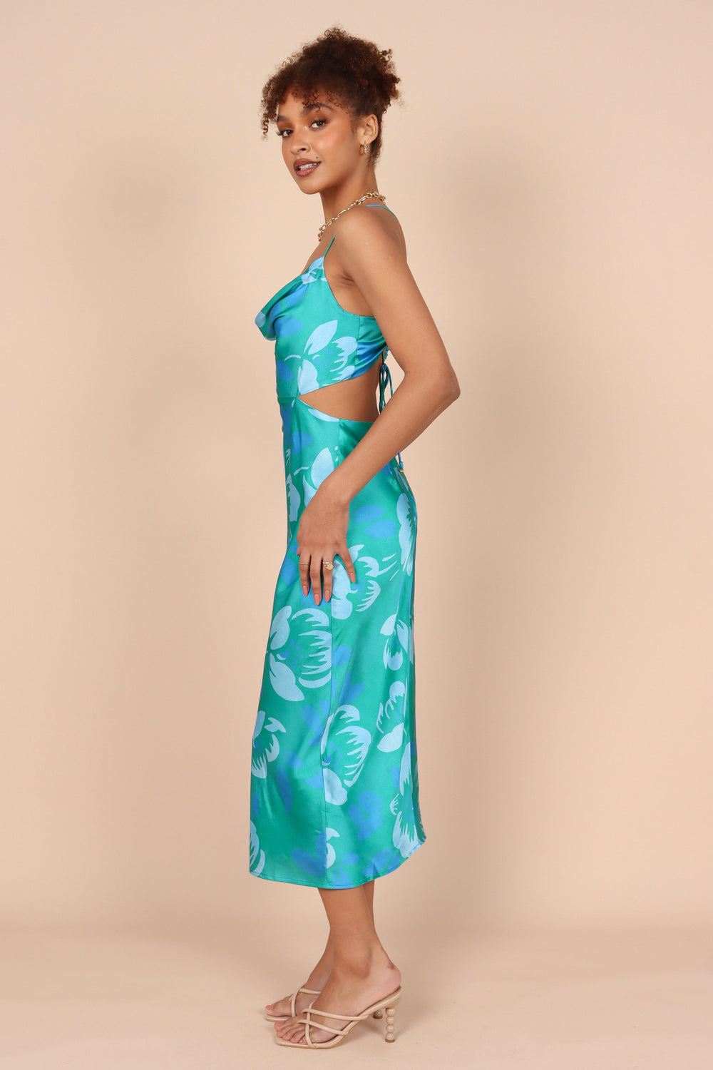 DRESSES @Amisha Midi Dress - Seagreen