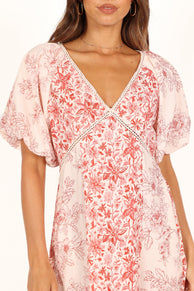 DRESSES @Amy Mini Dress - Red Print