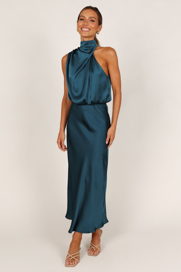 DRESSES Anabelle Halter Neck Maxi Dress - Teal