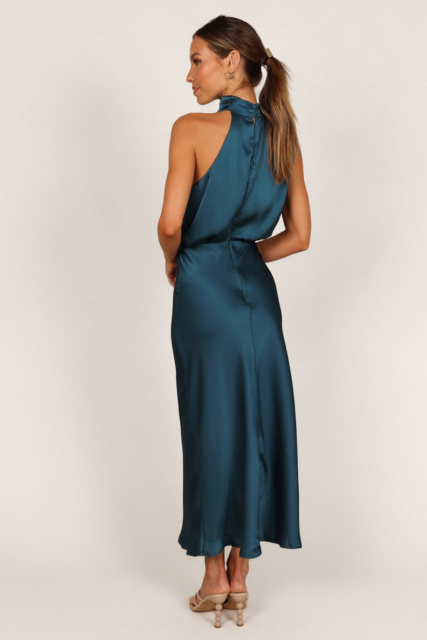 DRESSES Anabelle Halter Neck Maxi Dress - Teal