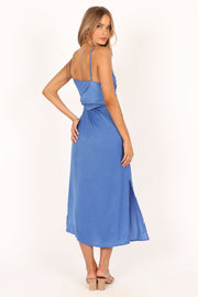 DRESSES Anna Wrap Midi Dress - Blue