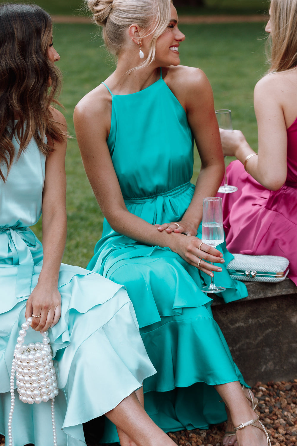 DRESSES Annalise Tiered Maxi Dress - Teal