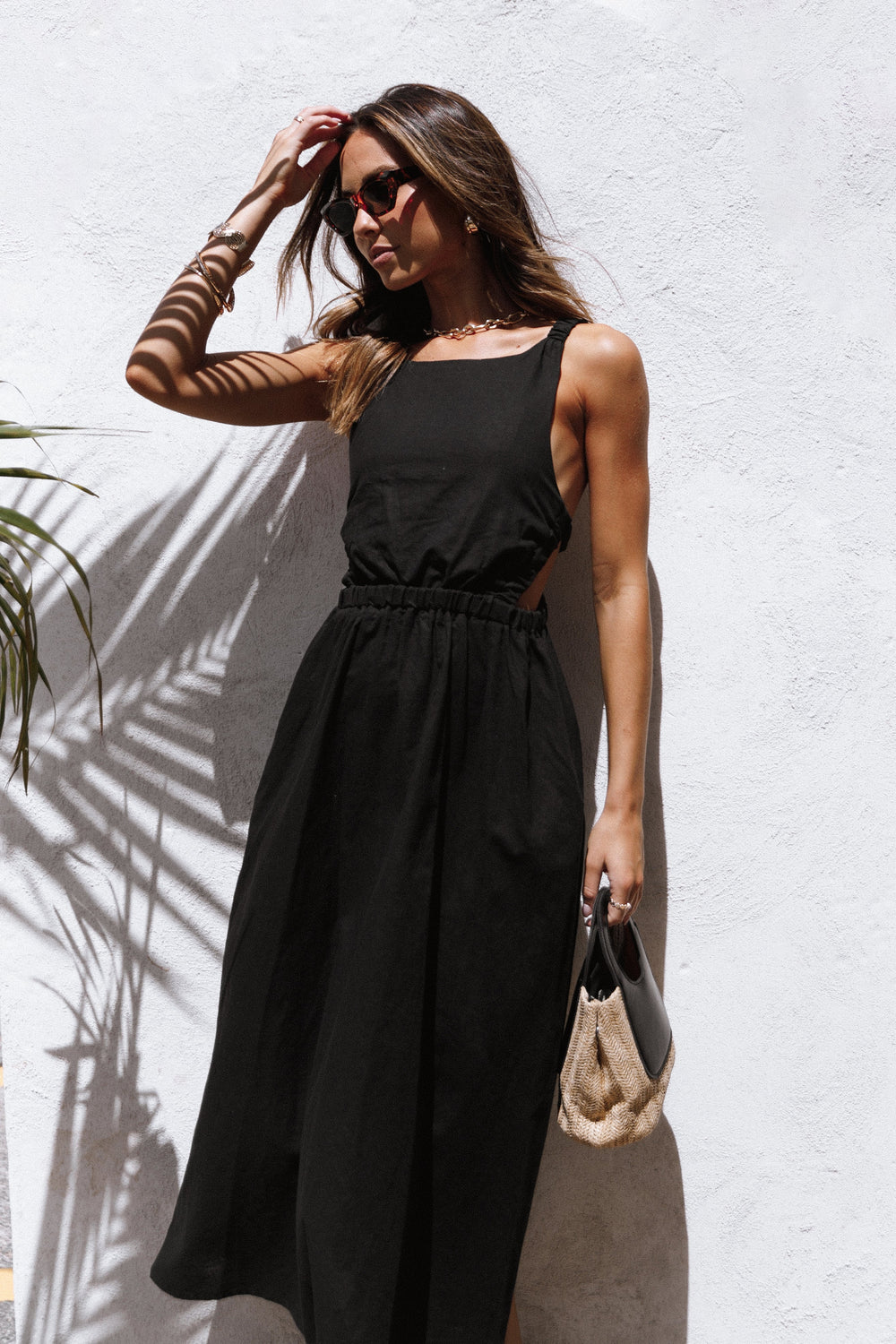 DRESSES Aubrey Cutout Midi Dress - Black