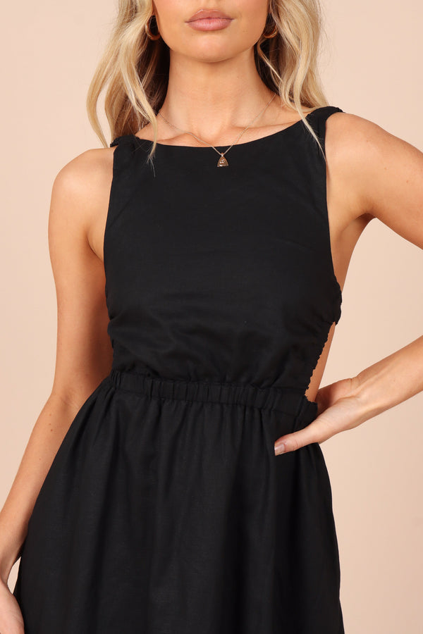 DRESSES @Aubrey Cutout Midi Dress - Black (waiting on bulk)