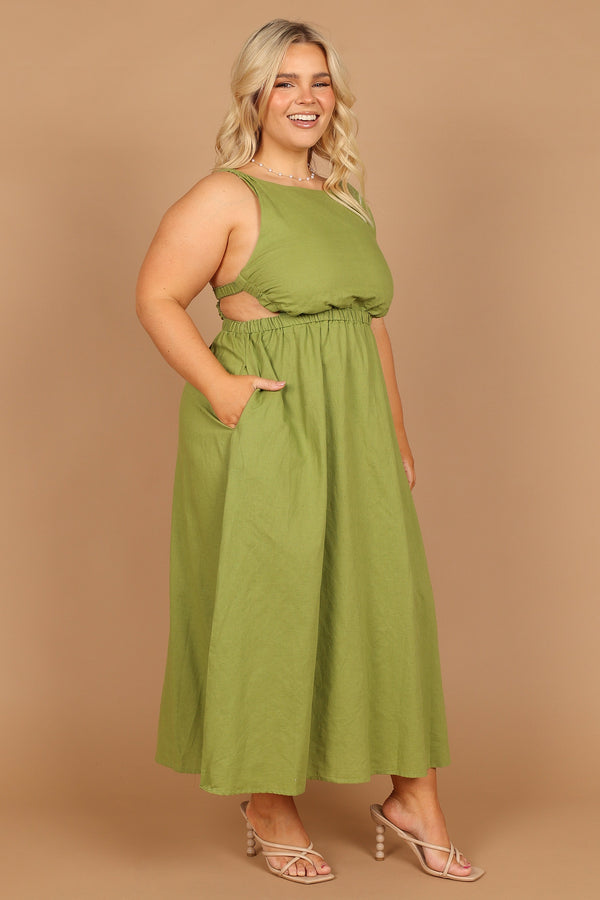 DRESSES Aubrey Cutout Midi Dress - Green