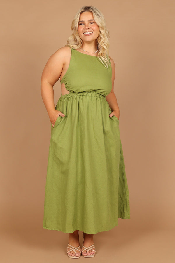 DRESSES Aubrey Cutout Midi Dress - Green