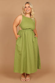 DRESSES Aubrey Cutout Midi Dress - Green