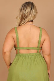 DRESSES Aubrey Cutout Midi Dress - Green