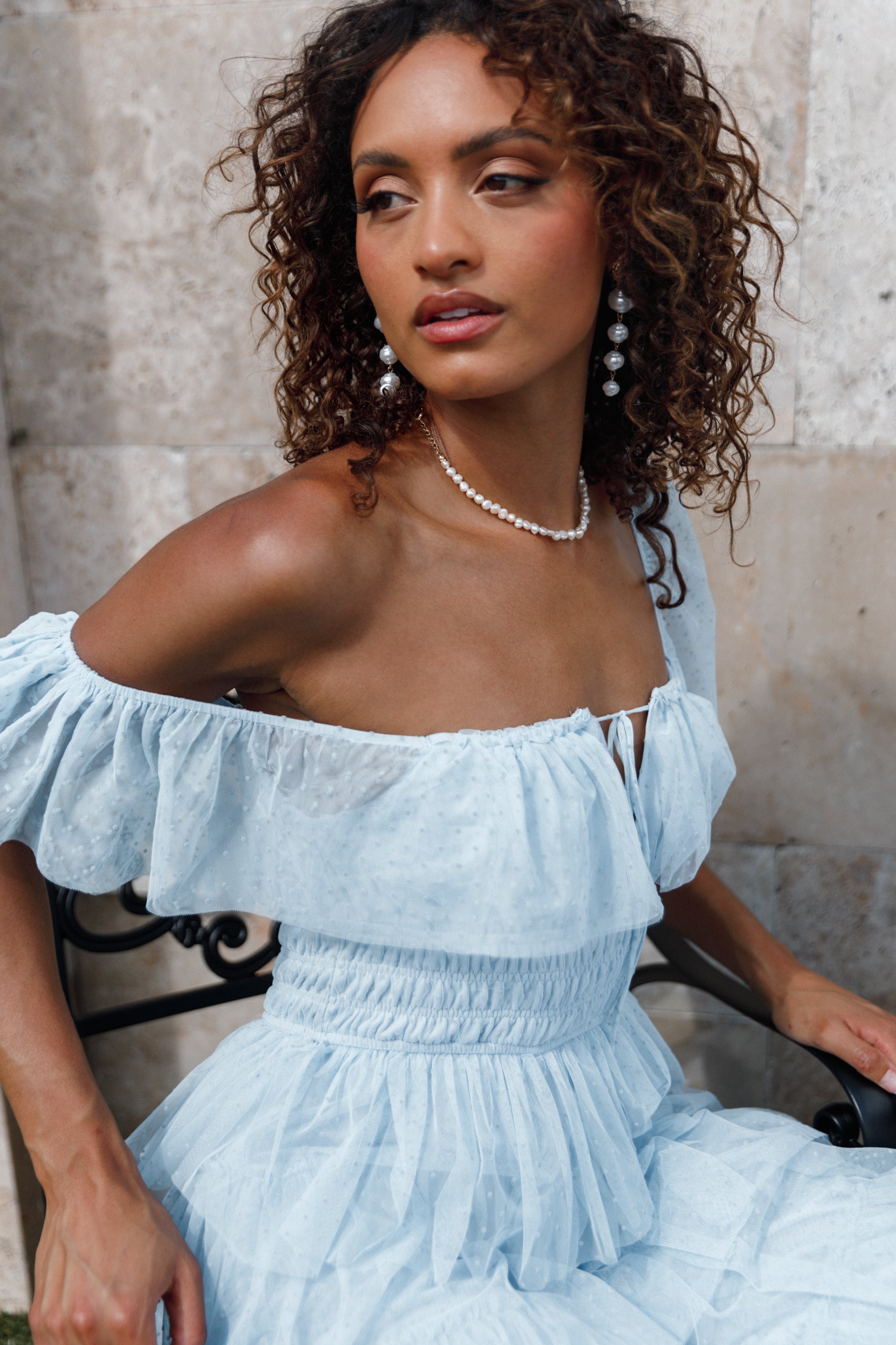 DRESSES @Belle Maxi Dress - Blue