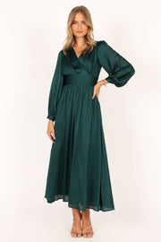 DRESSES @Bethanny Long Sleeve Maxi Dress - Emerald