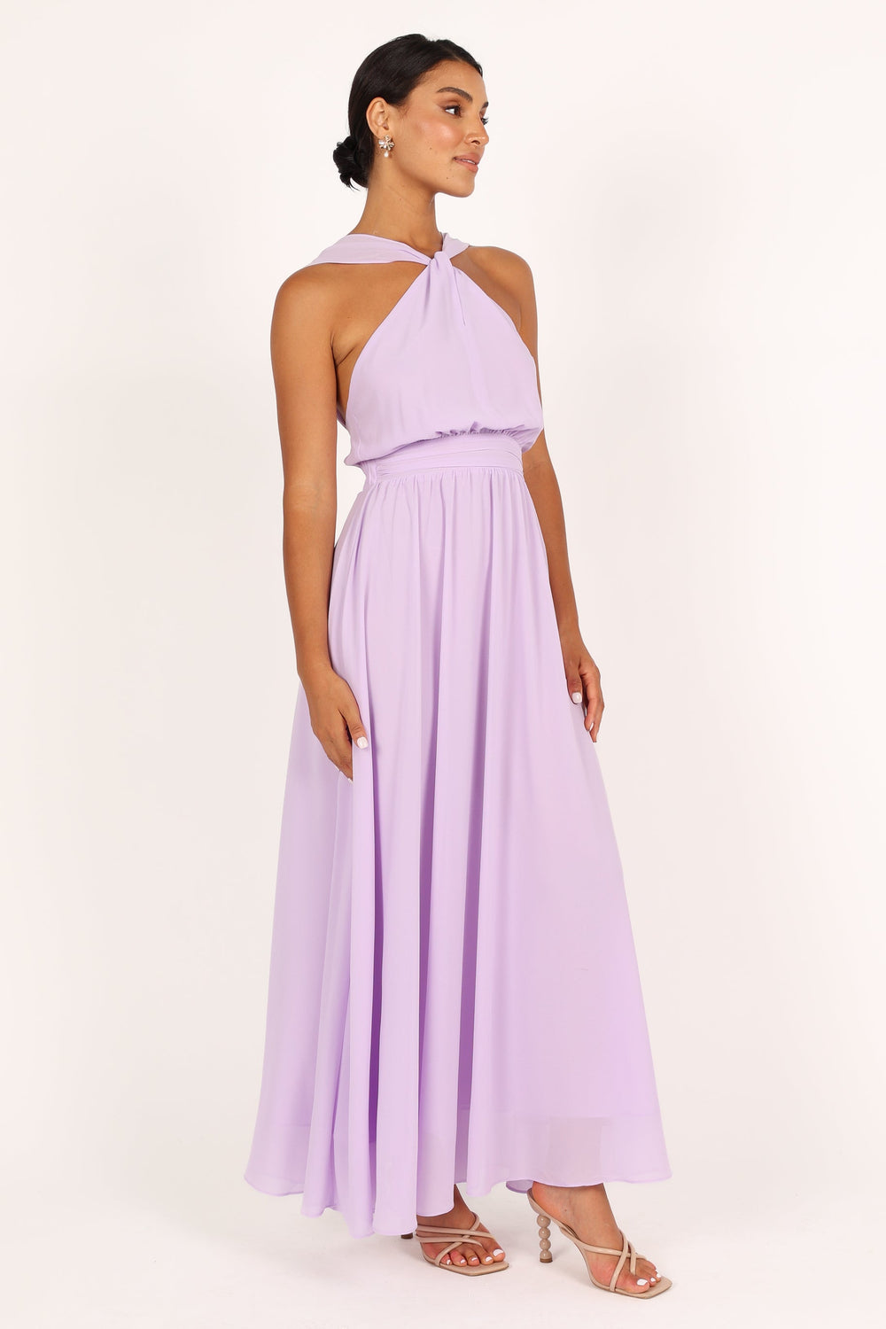 DRESSES @Blossom Halterneck Maxi Dress - Lavender