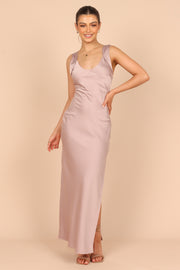 DRESSES @Carnation Cross Back Maxi Dress - Lilac