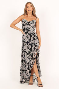 DRESSES @Charmaine Maxi Dress - Black Floral