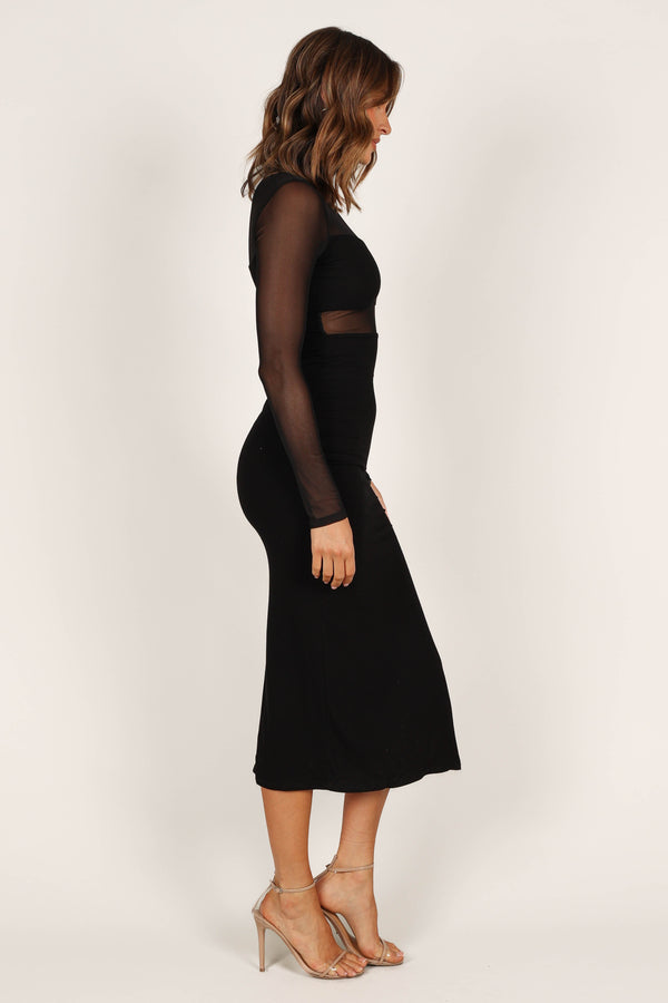 DRESSES Farrow Long Sleeve Midi Dress - Black