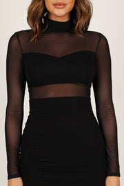 DRESSES Farrow Long Sleeve Midi Dress - Black