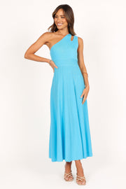 DRESSES @Flynn Midi Knit Dress - Blue