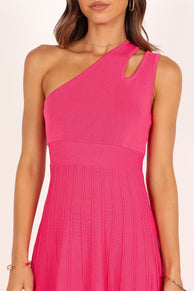DRESSES @Flynn Midi Knit Dress - Pink