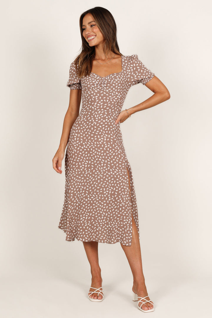 Franklin Dress Mocha Petal & Pup