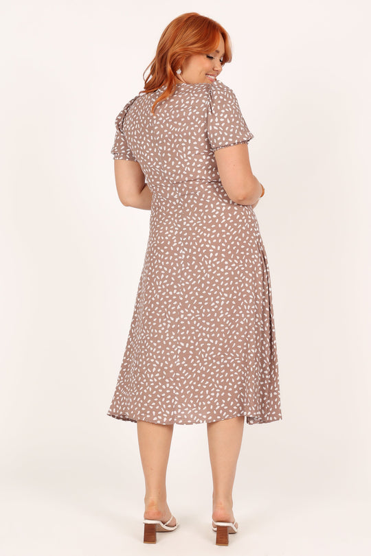 Franklin Dress Mocha Petal & Pup