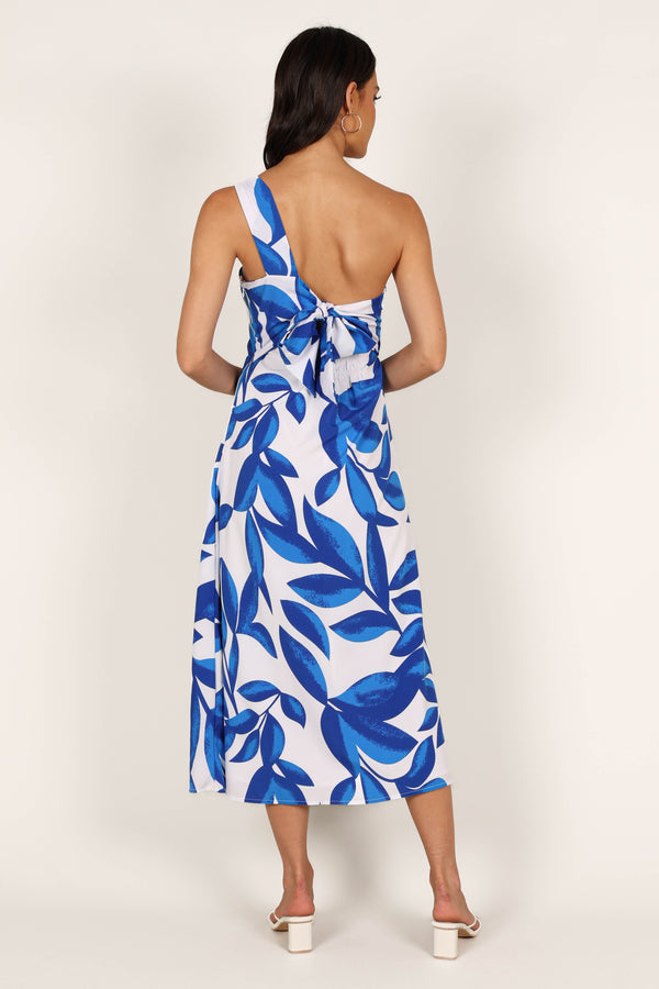 DRESSES @Freddie Midi Dress - White/Blue