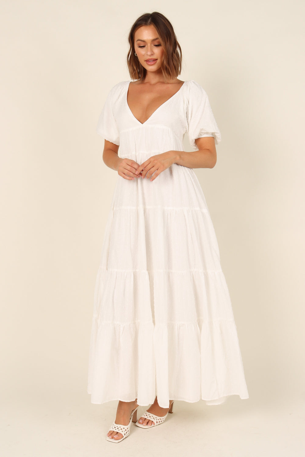 DRESSES @Harper Dress - White Spot (waiting on bulk)