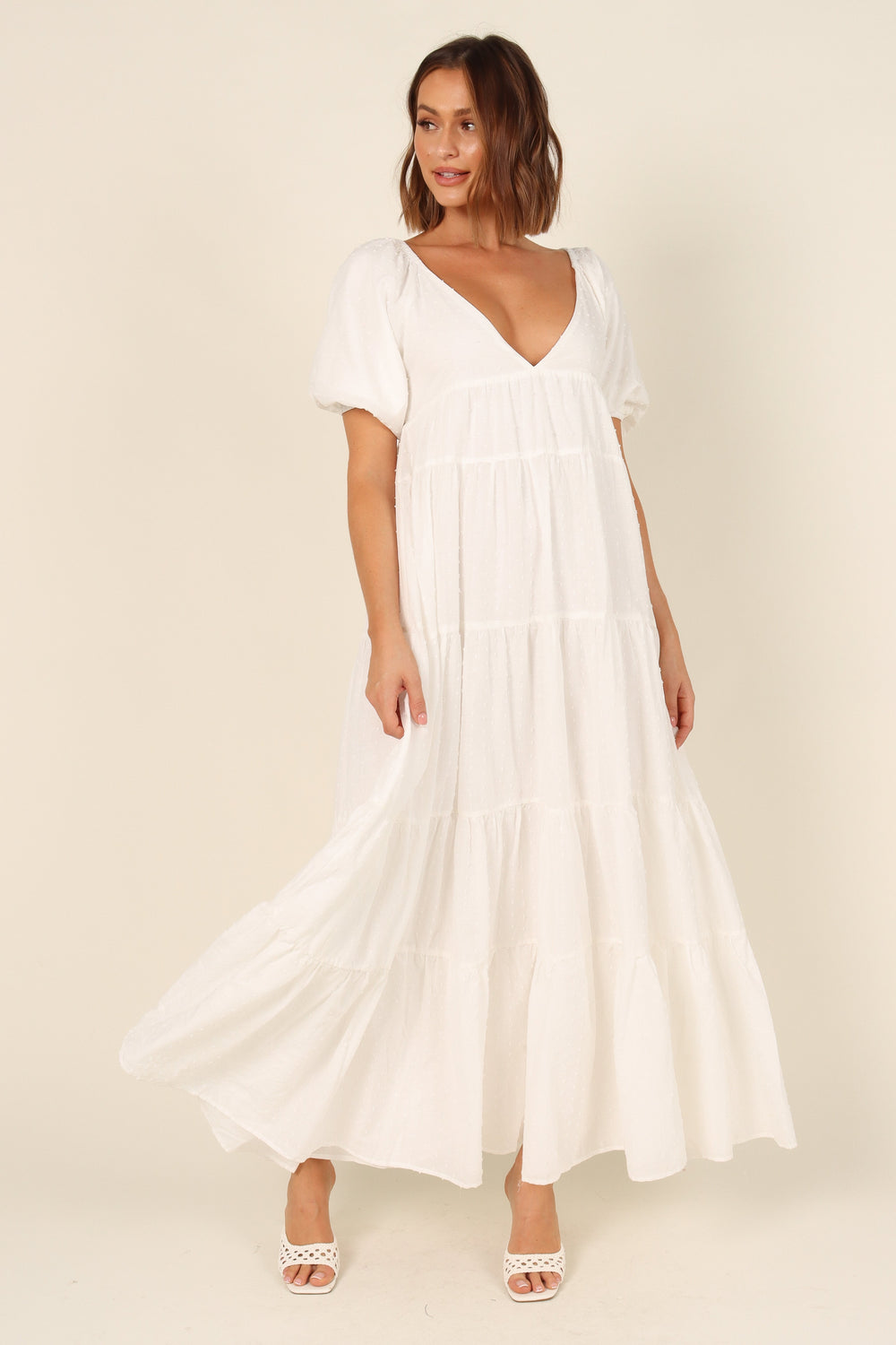 DRESSES @Harper Dress - White Spot (waiting on bulk)