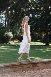 DRESSES Harper Midi Lace Dress - White
