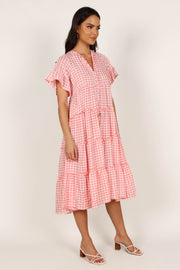 DRESSES Helen Midi Dress - Pink Gingham