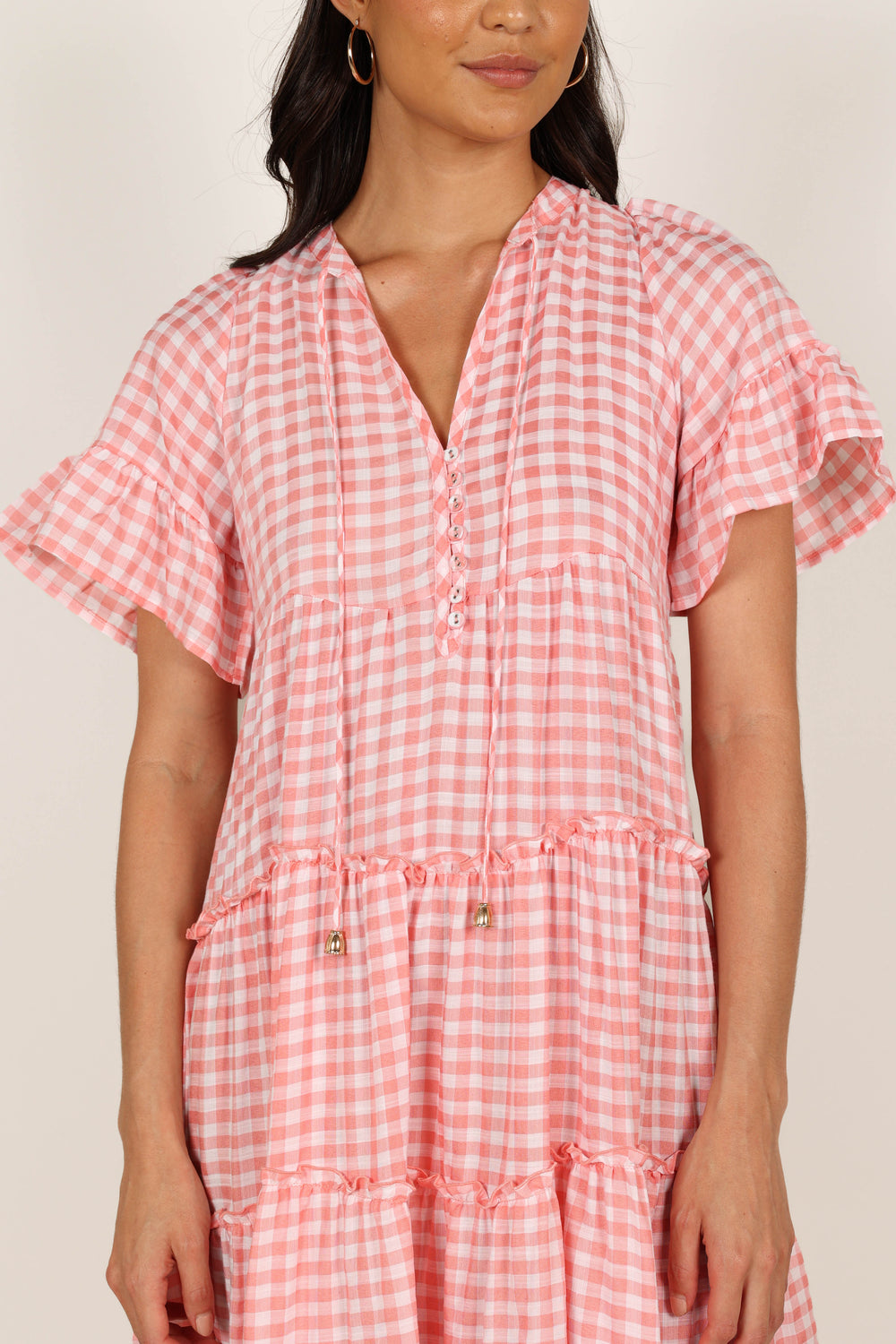 DRESSES Helen Midi Dress - Pink Gingham