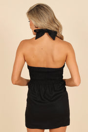 DRESSES @Jaded Halter Neck Mini Dress - Black (waiting on bulk)