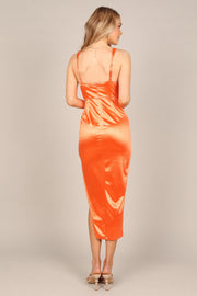 DRESSES @Keiran Midi Dress - Tangerine