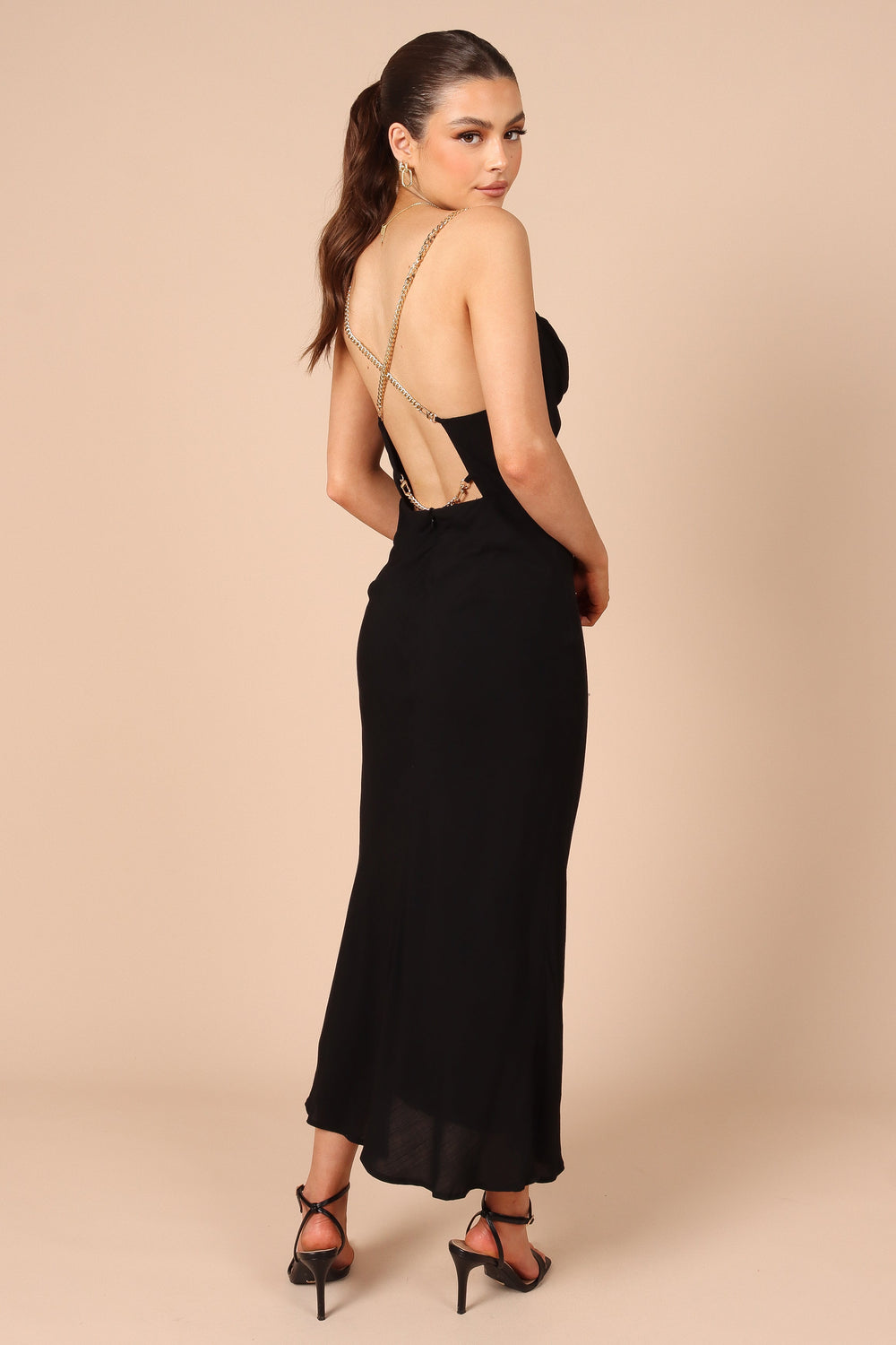 DRESSES @Khaleesi Slip Midi Dress - Black
