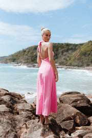 DRESSES Lilly Halterneck Midi Dress - Pink